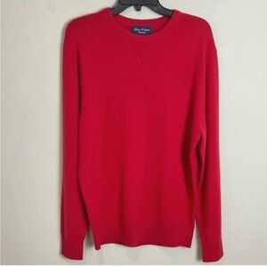 Daniel Cremieux Red Cashmere Sweater Luxury Crewneck Mens Sz Med NWT $200